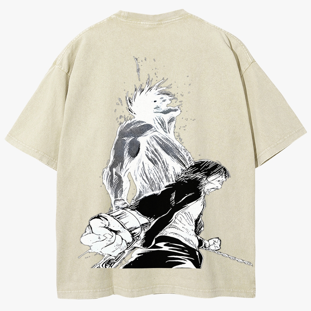 Attack On Titan  Unisex Fit Washed T-Shirt