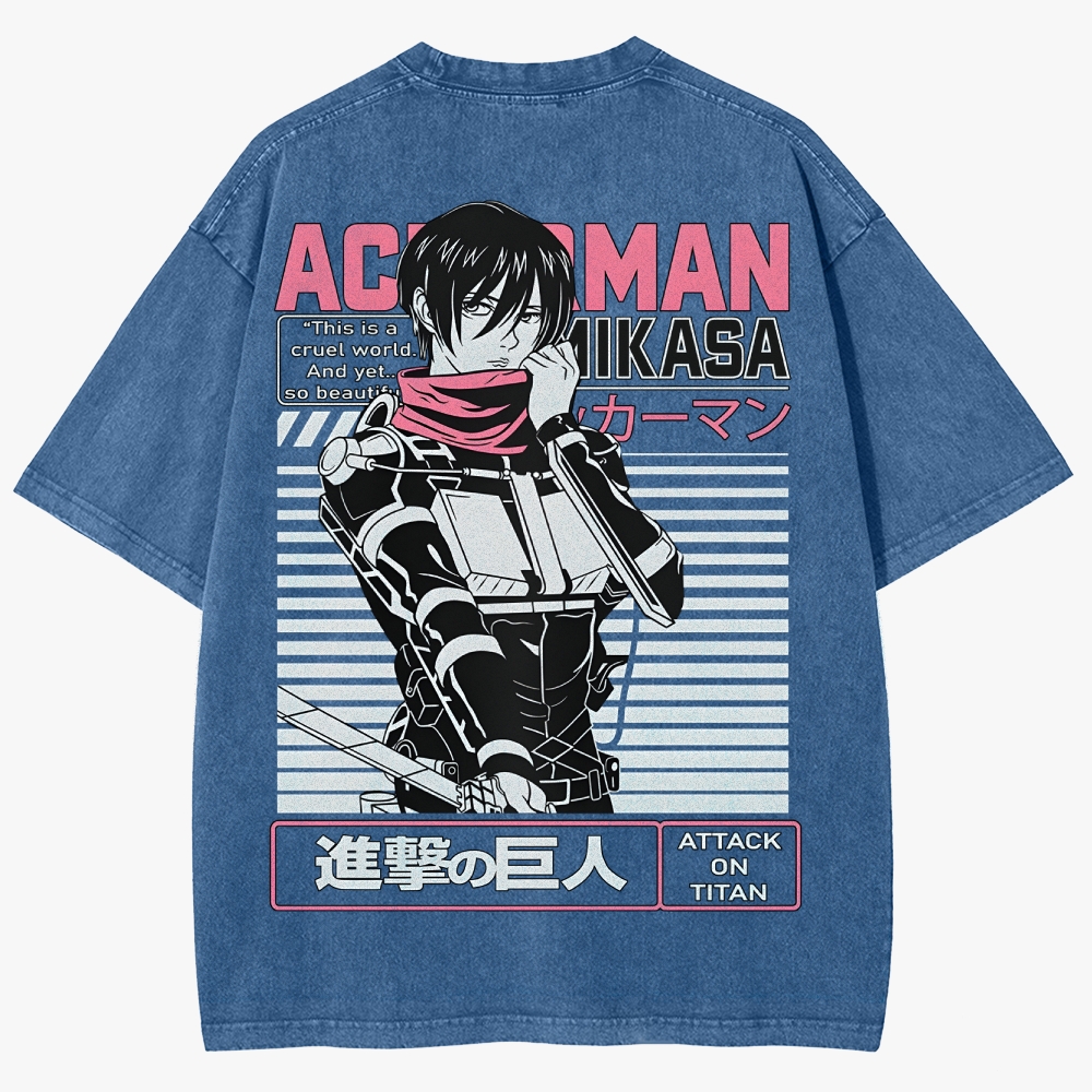 Attack On Titan Unisex Fit Washed T-Shirt