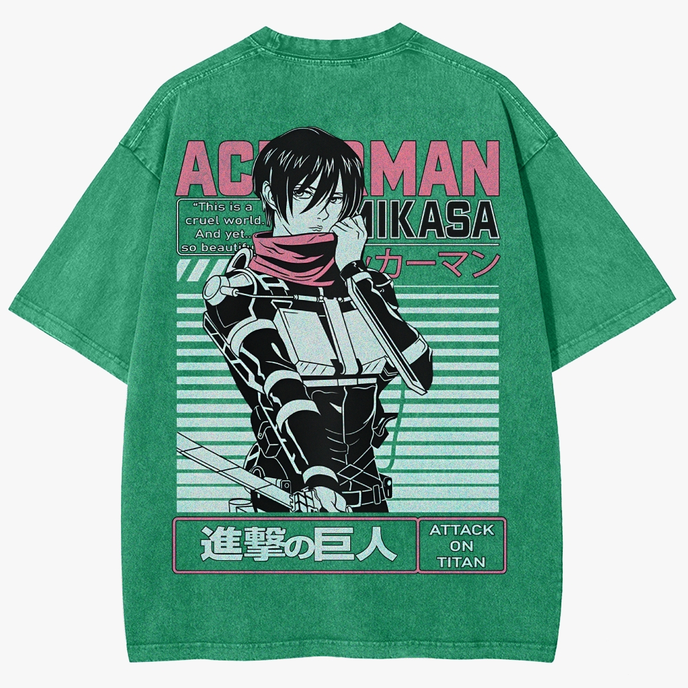 Attack On Titan Unisex Fit Washed T-Shirt