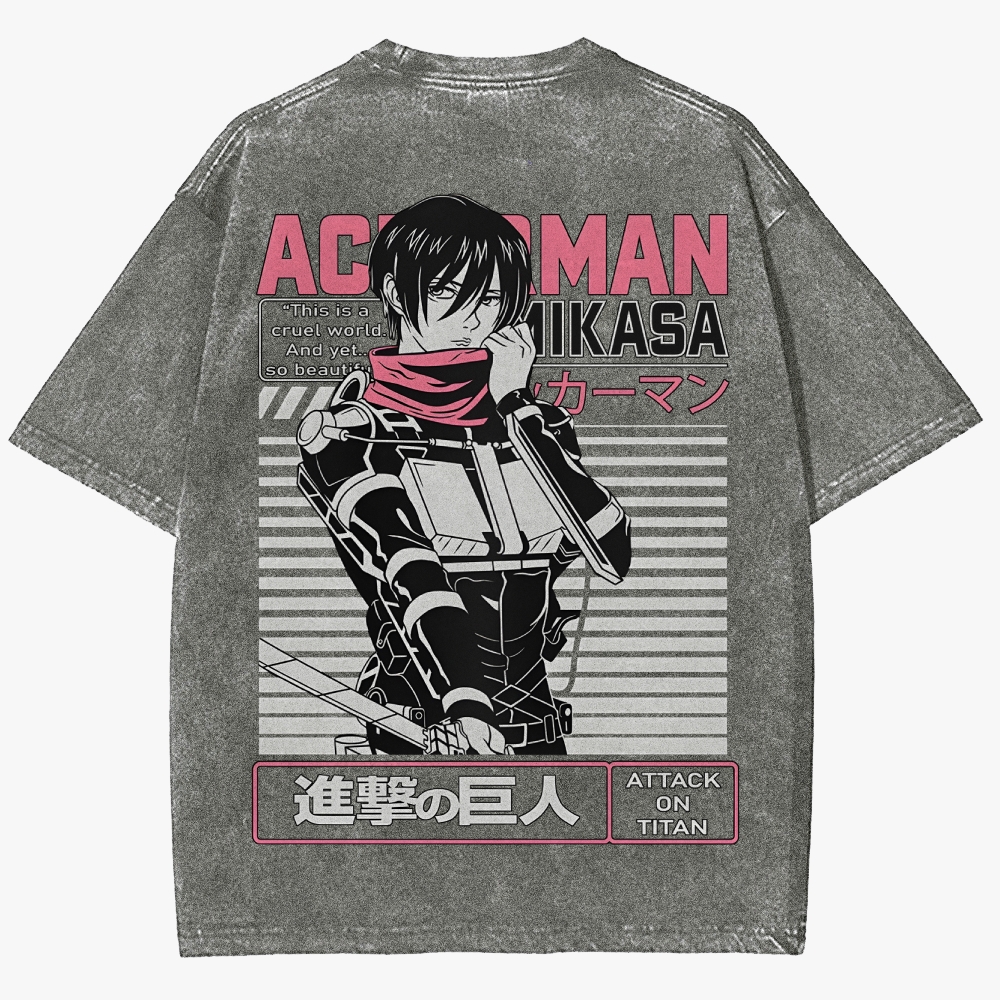 Attack On Titan Unisex Fit Washed T-Shirt