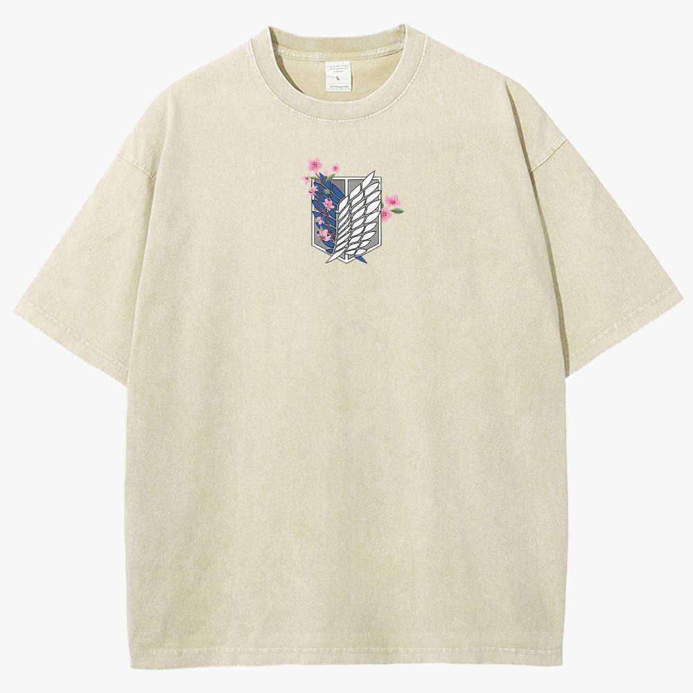 Attack On Titan Unisex Fit Washed T-Shirt