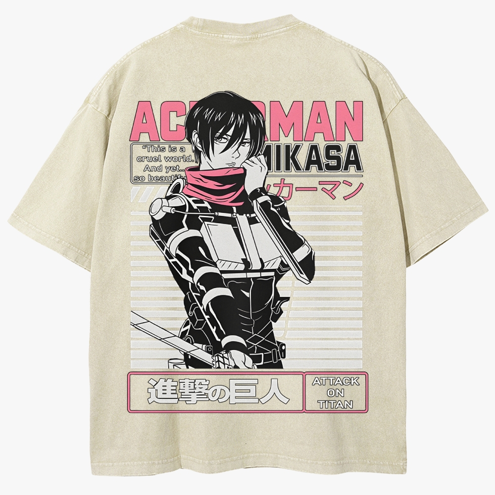 Attack On Titan Unisex Fit Washed T-Shirt