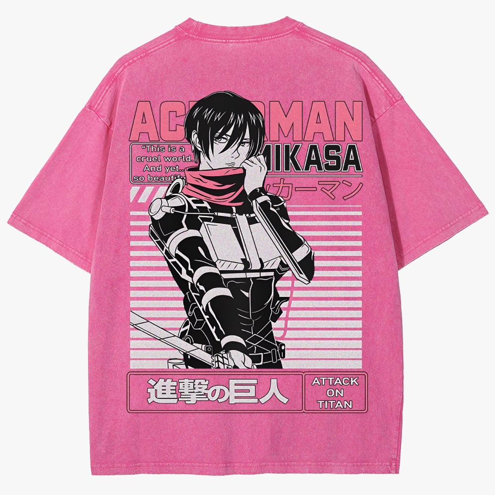 Attack On Titan Unisex Fit Washed T-Shirt