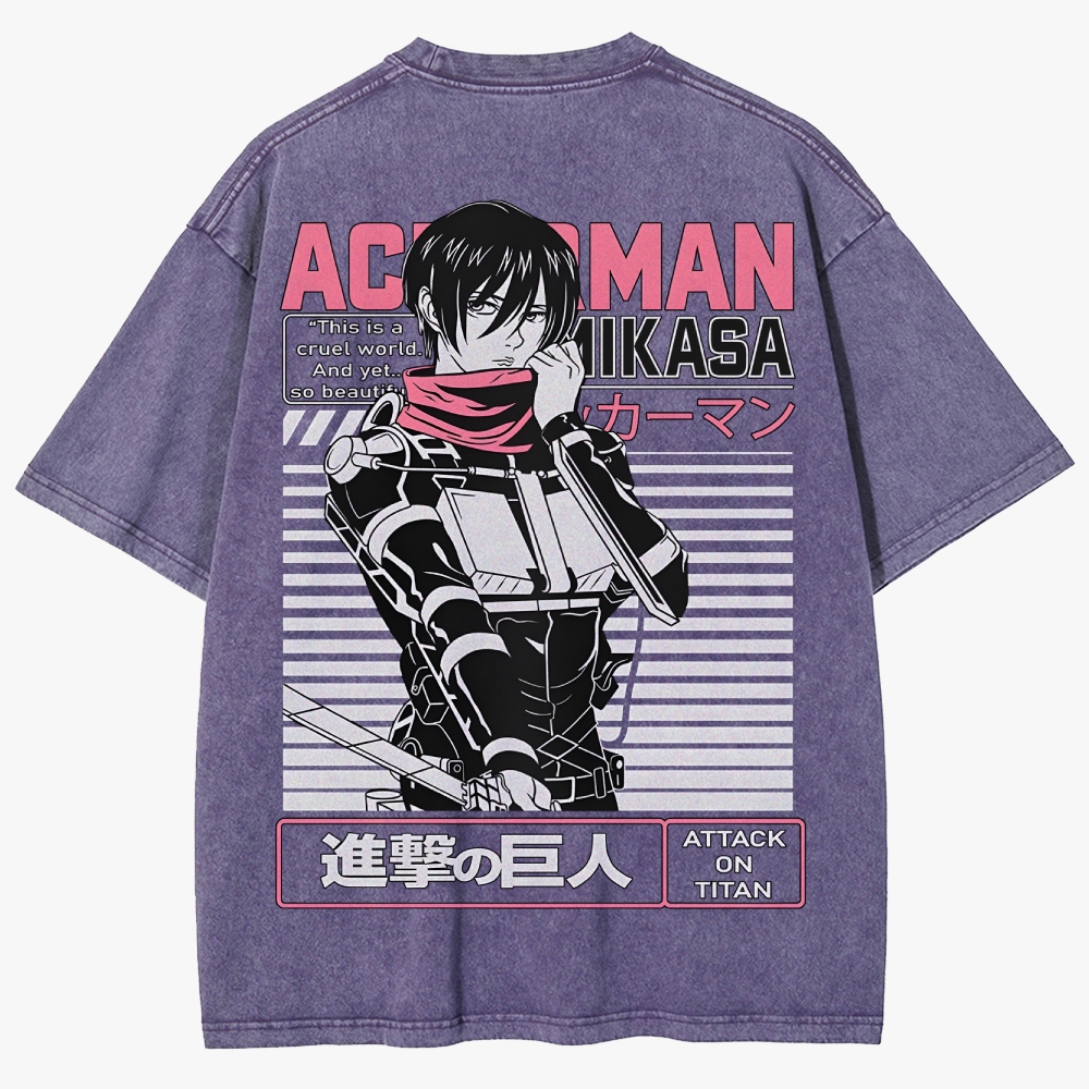 Attack On Titan Unisex Fit Washed T-Shirt