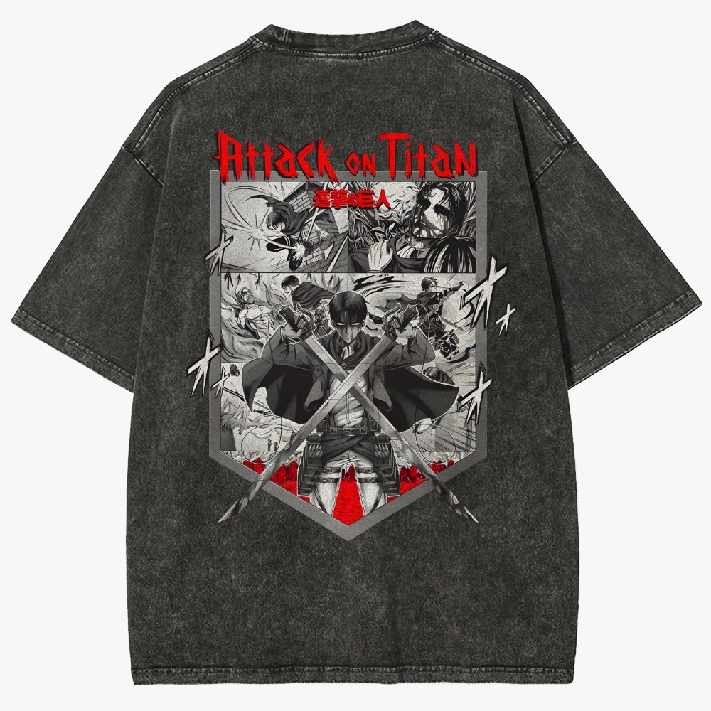 Attack On Titan Unisex Fit Washed T-Shirt
