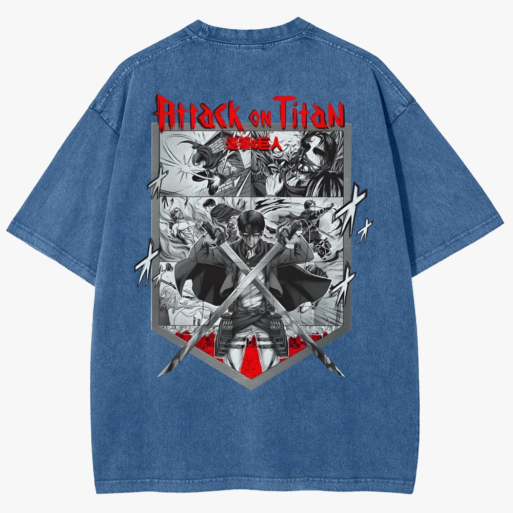 Attack On Titan Unisex Fit Washed T-Shirt