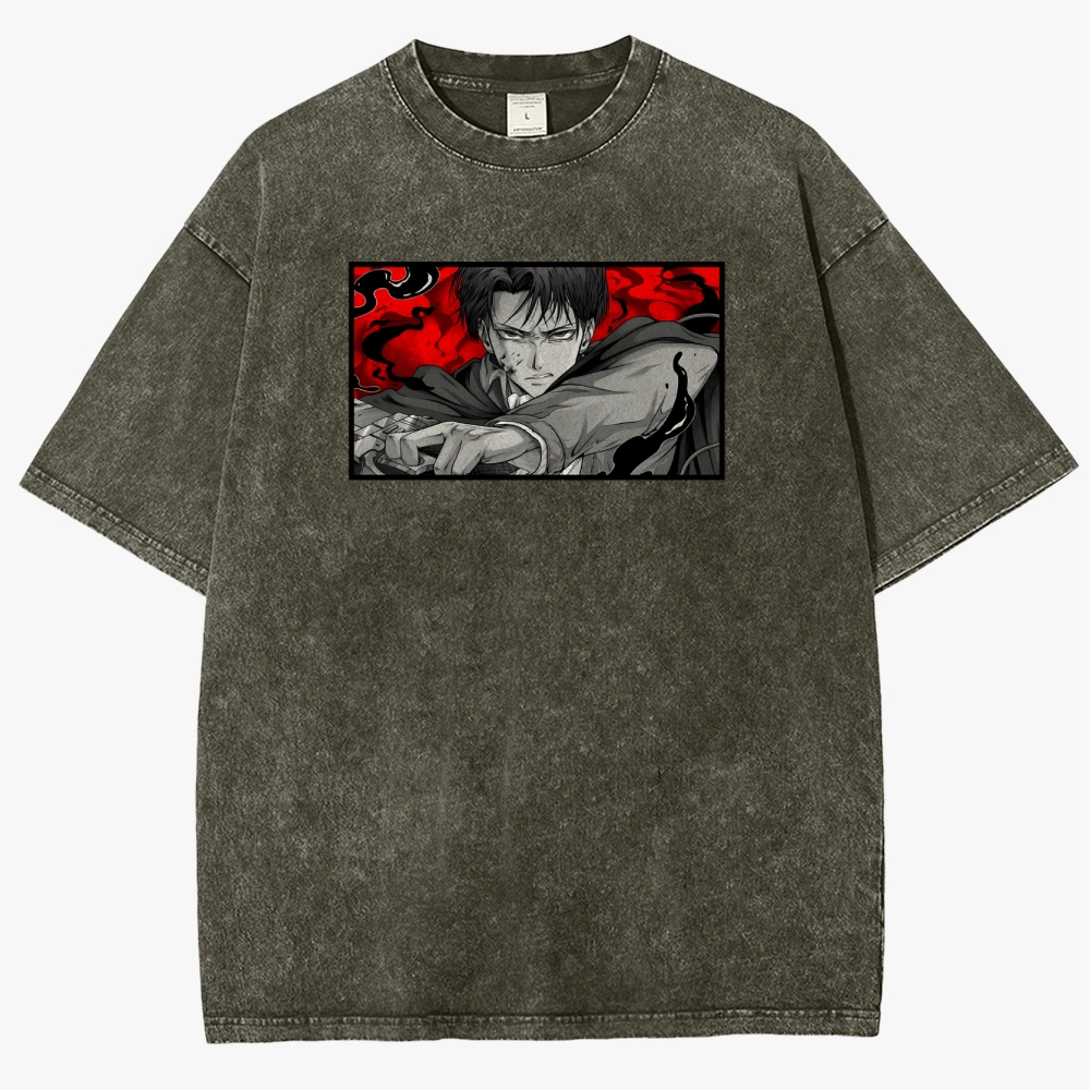 Attack On Titan Unisex Fit Washed T-Shirt