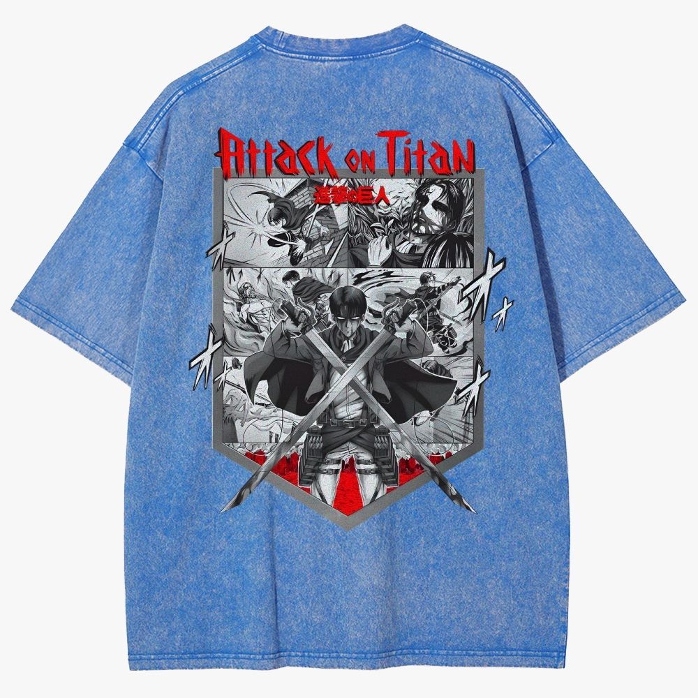 Attack On Titan Unisex Fit Washed T-Shirt
