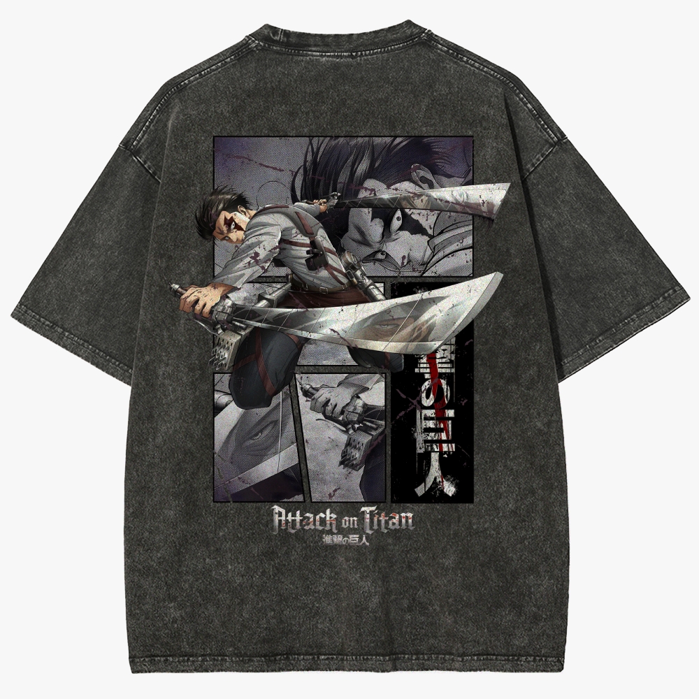 Attack On Titan Unisex Fit Washed T-Shirt
