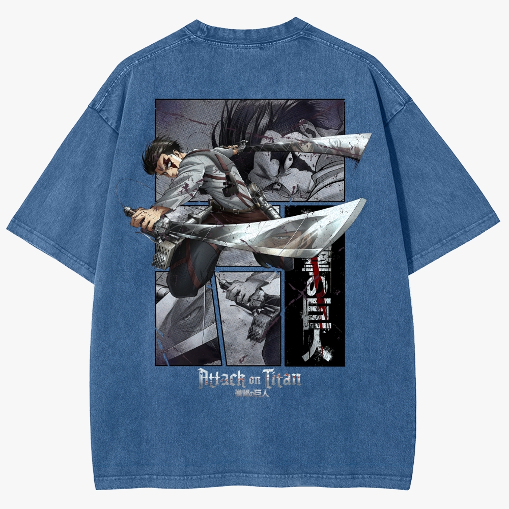 Attack On Titan Unisex Fit Washed T-Shirt