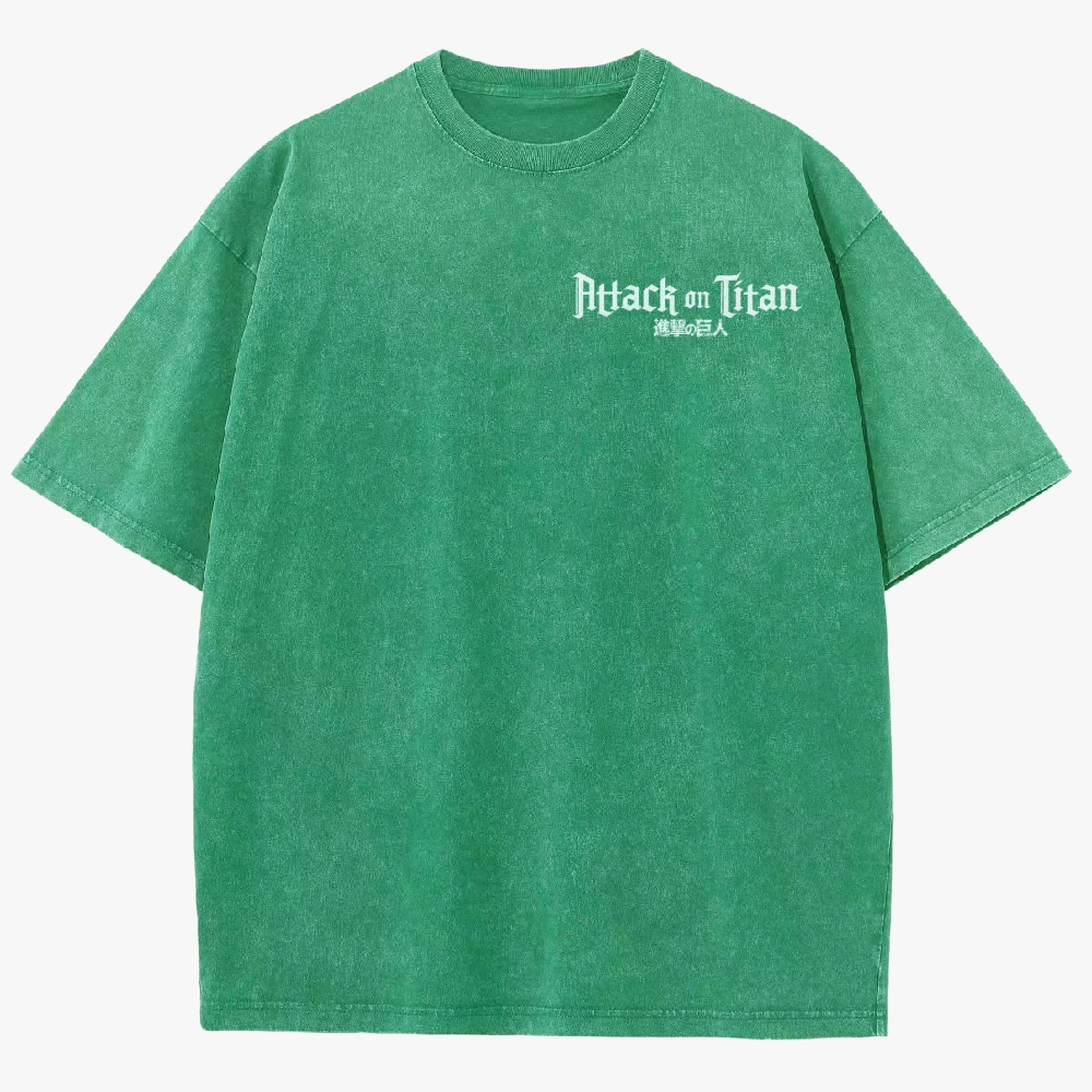Attack On Titan Unisex Fit Washed T-Shirt