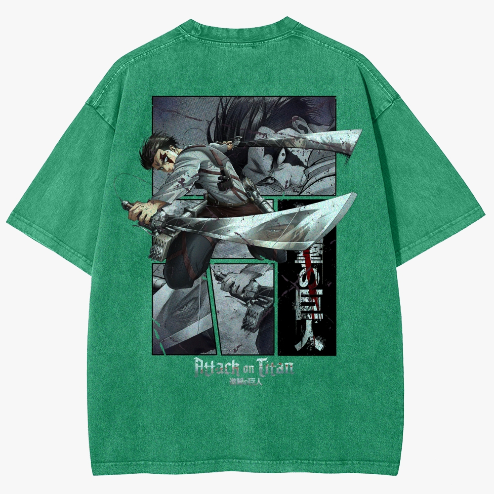 Attack On Titan Unisex Fit Washed T-Shirt