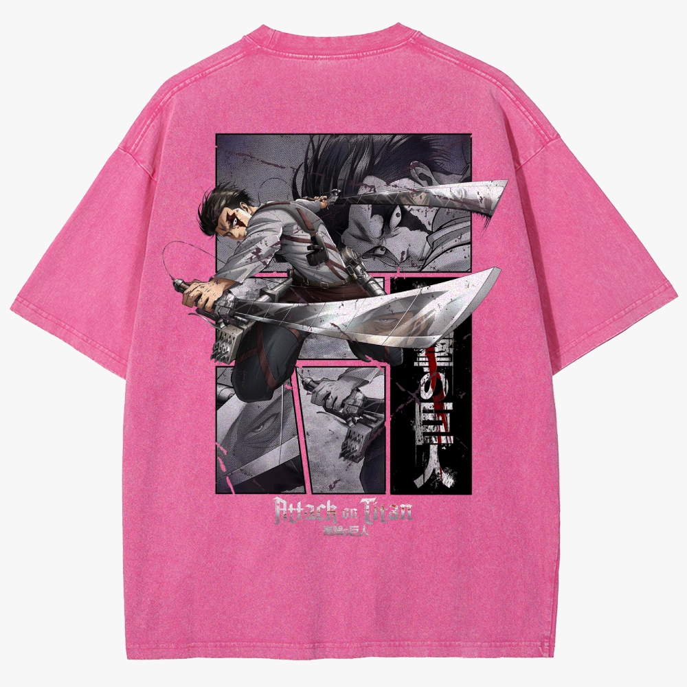 Attack On Titan Unisex Fit Washed T-Shirt