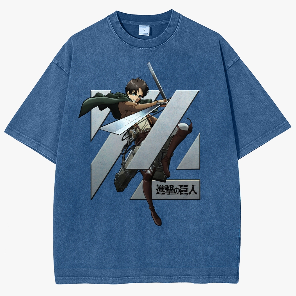 Attack On Titan Unisex Fit Washed T-Shirt