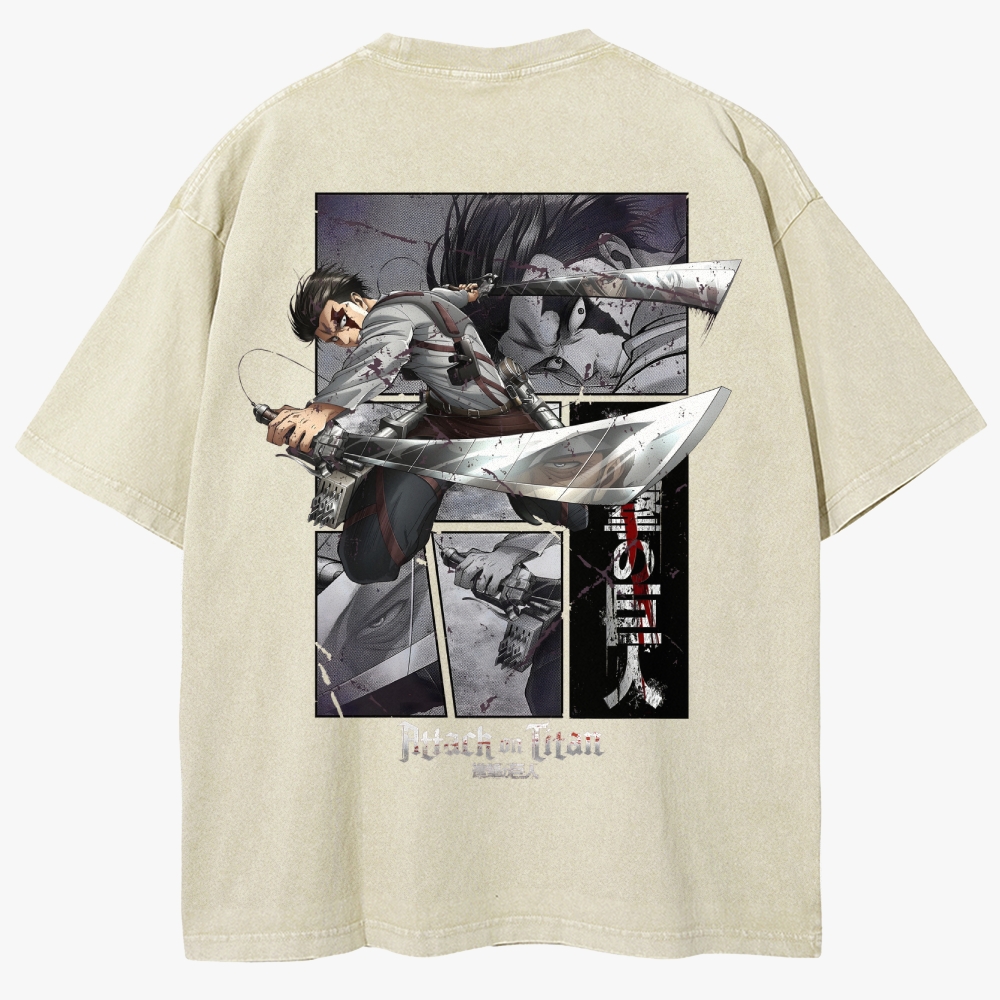 Attack On Titan Unisex Fit Washed T-Shirt