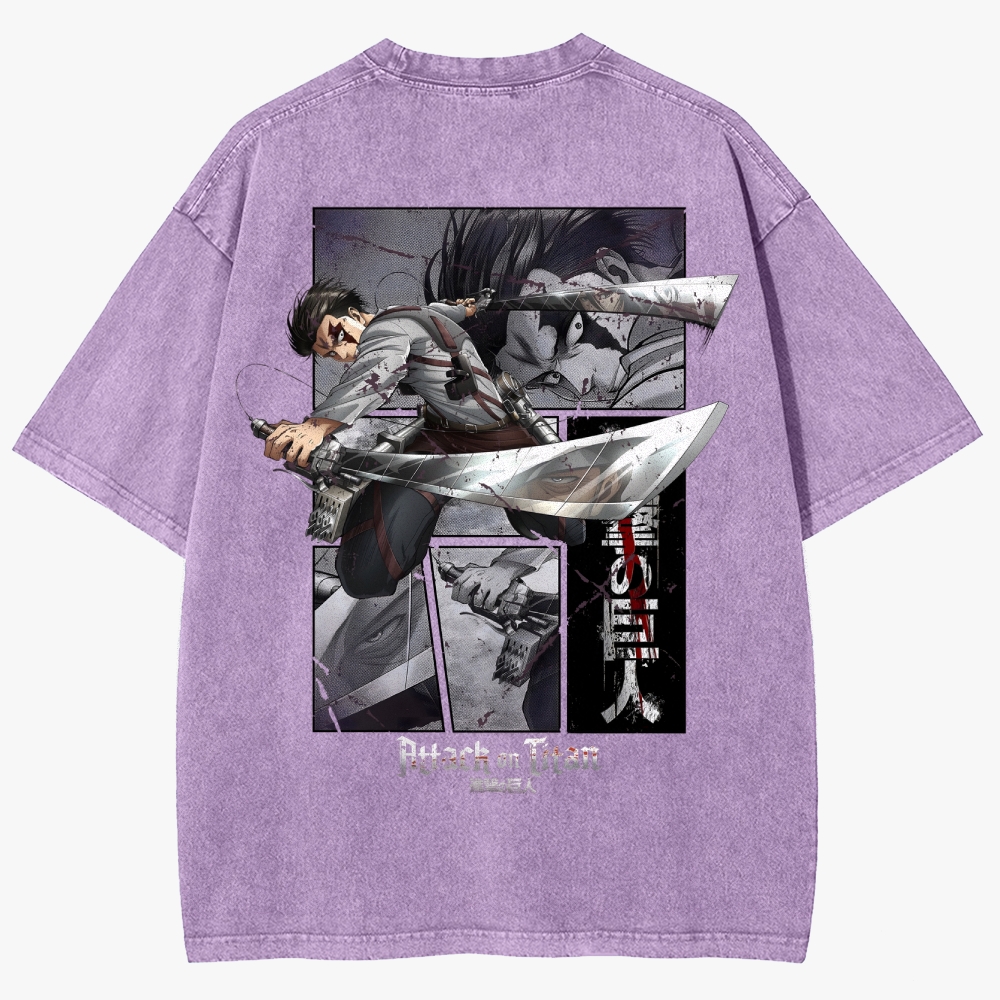 Attack On Titan Unisex Fit Washed T-Shirt