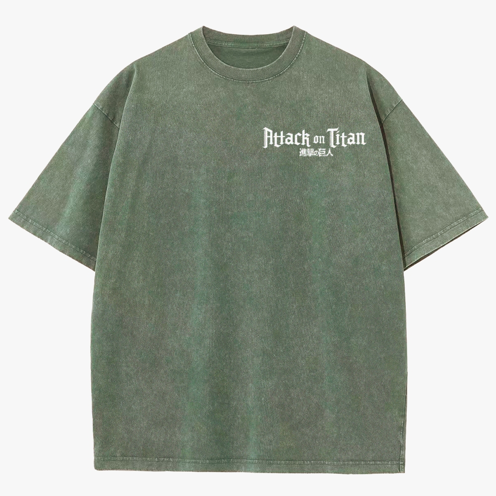 Attack On Titan Unisex Fit Washed T-Shirt