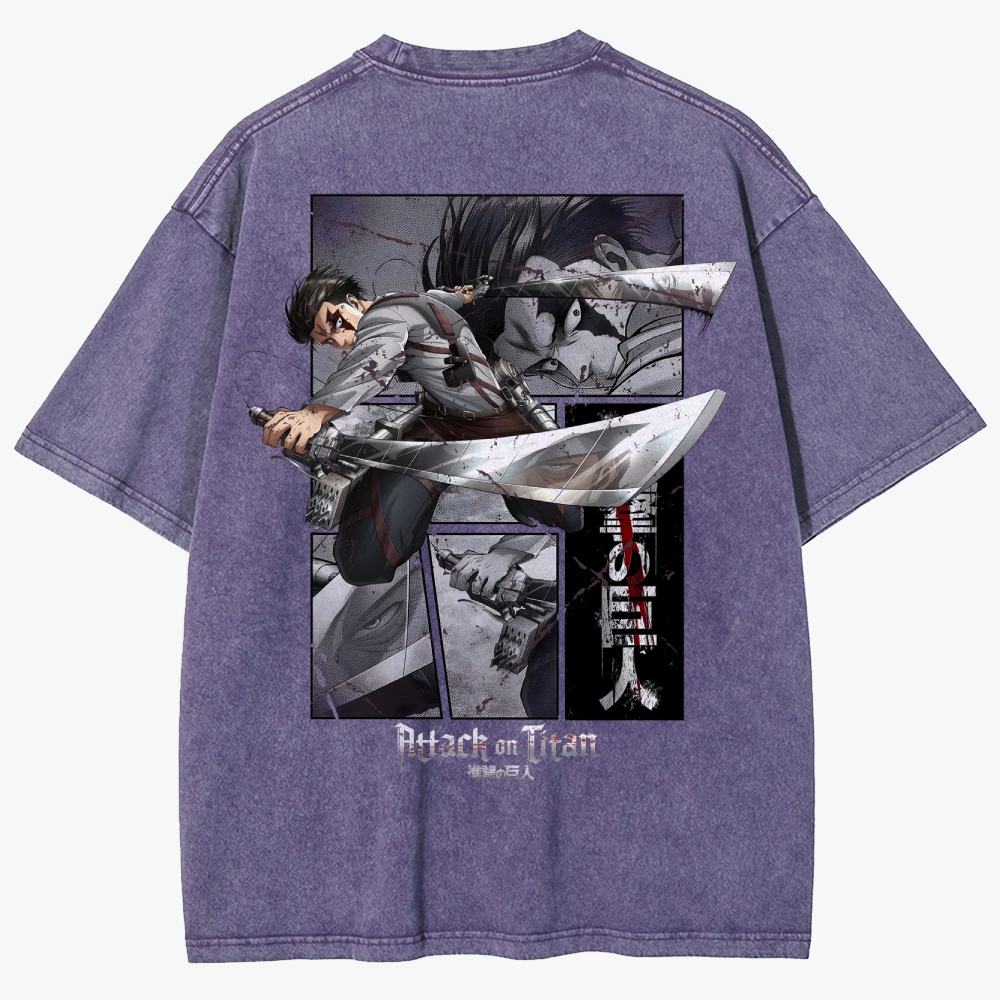 Attack On Titan Unisex Fit Washed T-Shirt