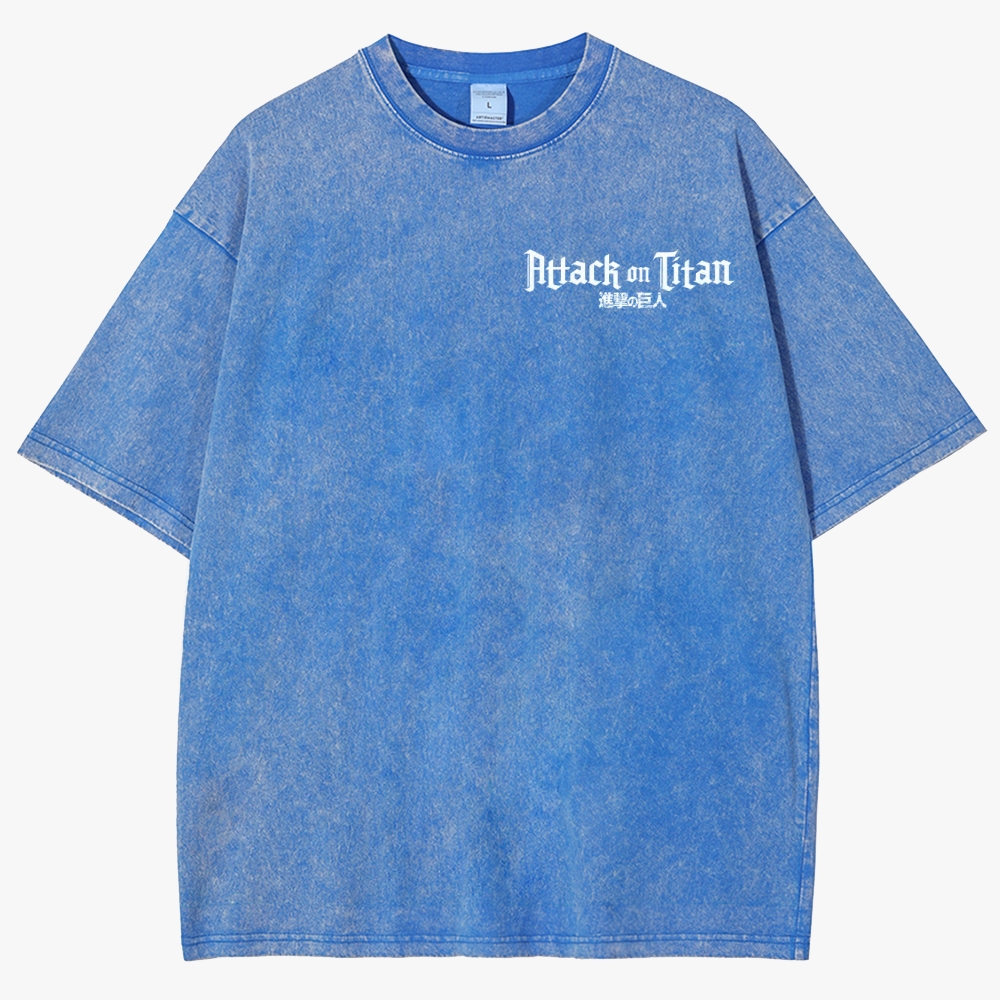 Attack On Titan Unisex Fit Washed T-Shirt