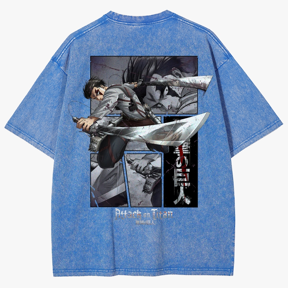 Attack On Titan Unisex Fit Washed T-Shirt