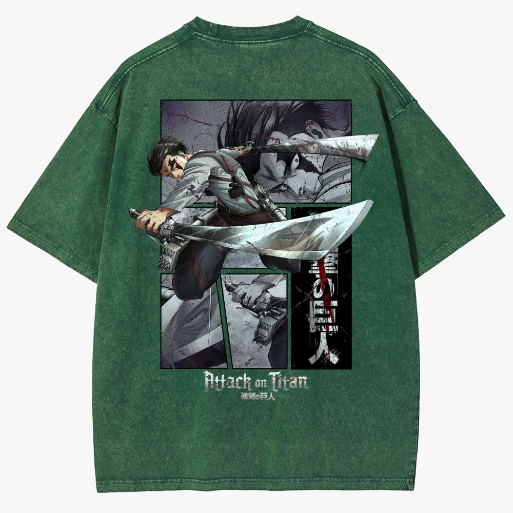 Attack On Titan Unisex Fit Washed T-Shirt