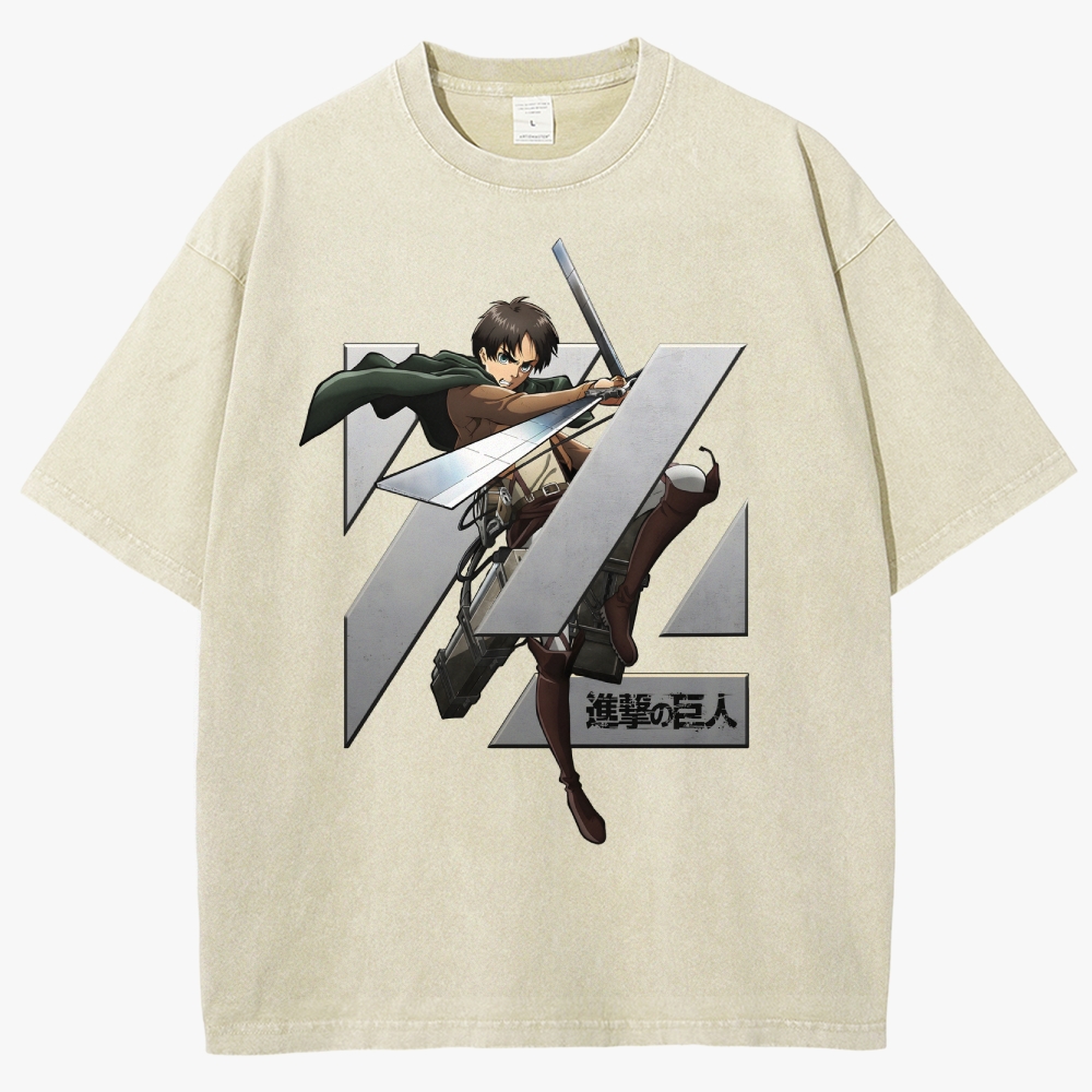 Attack On Titan Unisex Fit Washed T-Shirt