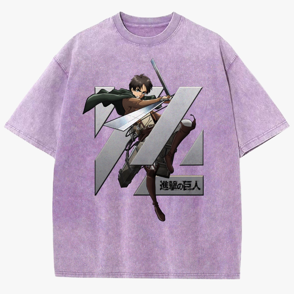 Attack On Titan Unisex Fit Washed T-Shirt