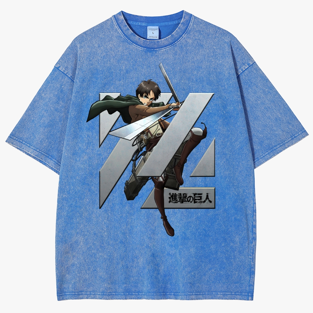 Attack On Titan Unisex Fit Washed T-Shirt