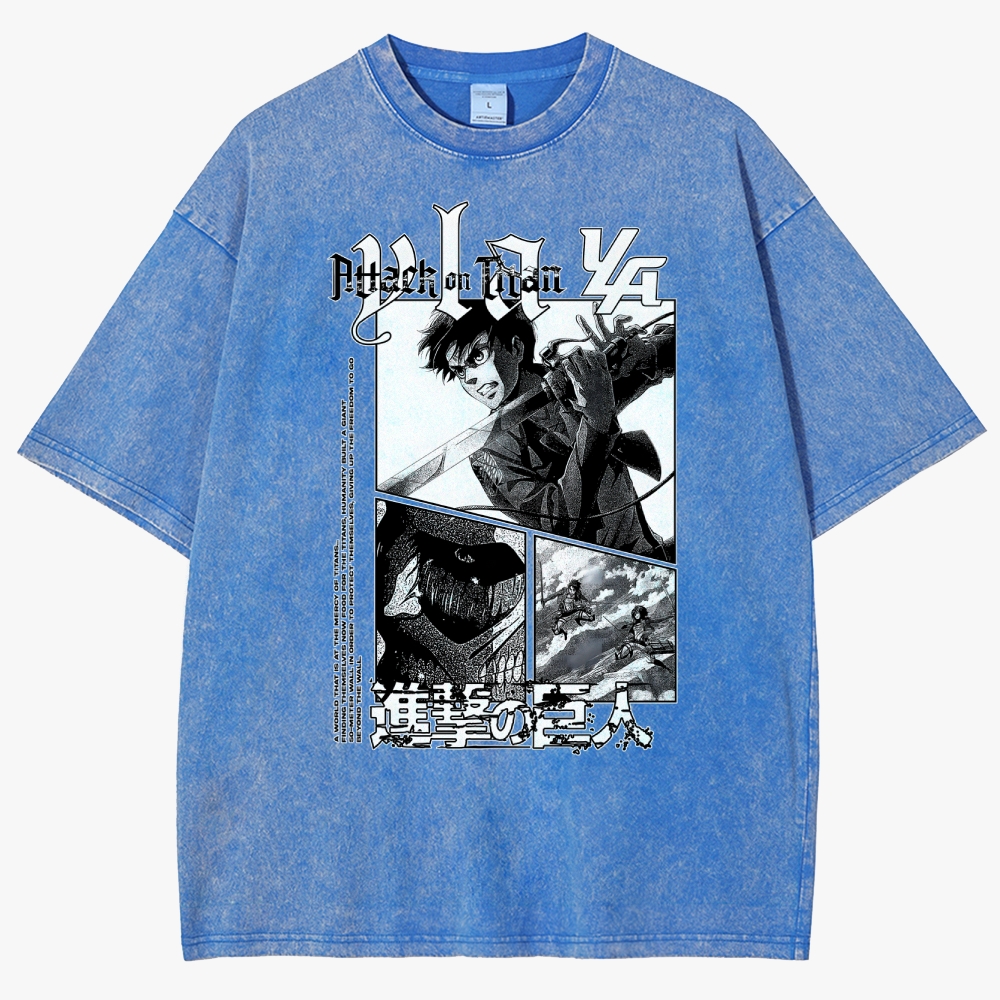 Attack On Titan Unisex Fit Washed T-Shirt