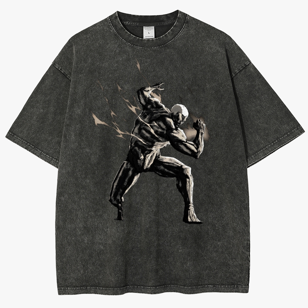 Attack On Titan Unisex Fit Washed T-Shirt
