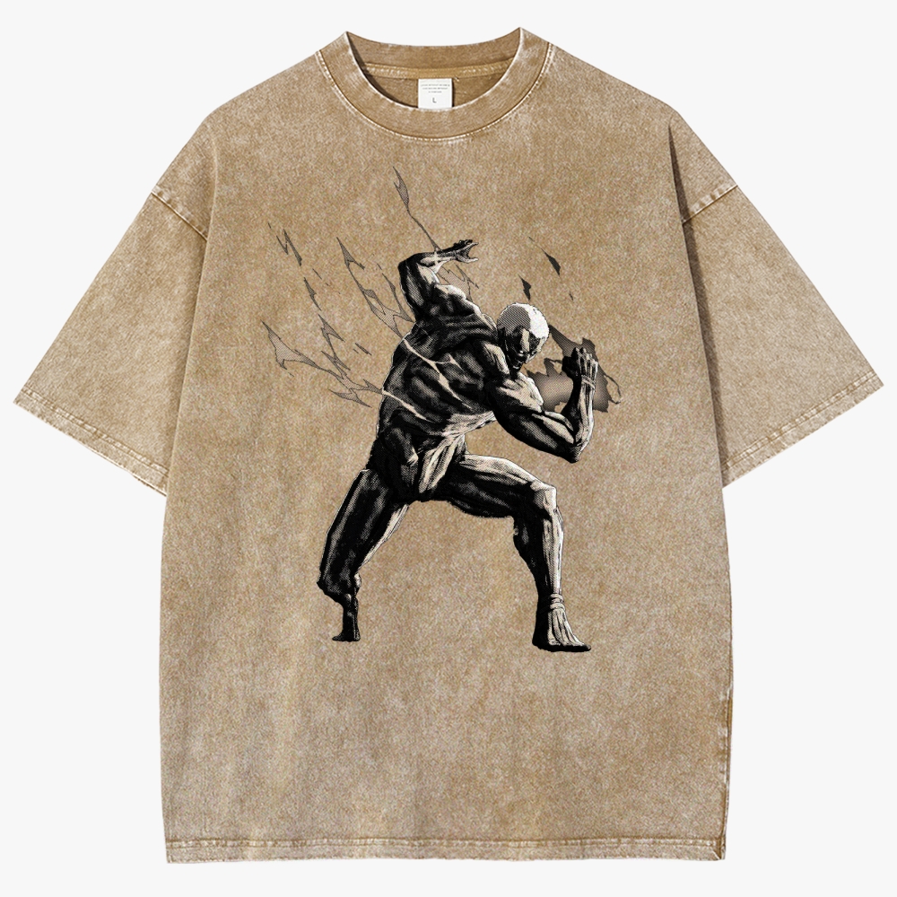 Attack On Titan Unisex Fit Washed T-Shirt