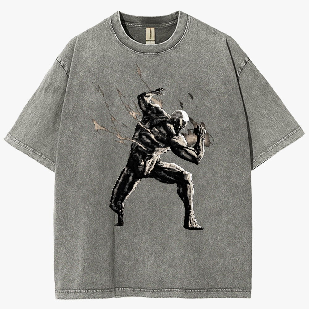 Attack On Titan Unisex Fit Washed T-Shirt