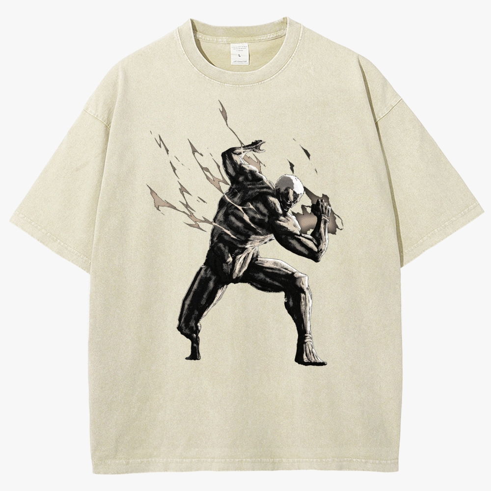 Attack On Titan Unisex Fit Washed T-Shirt