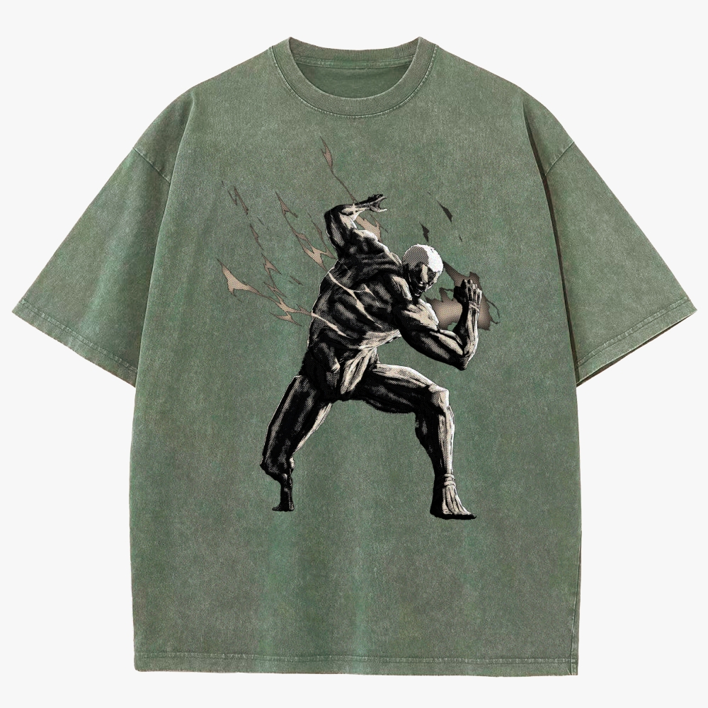 Attack On Titan Unisex Fit Washed T-Shirt