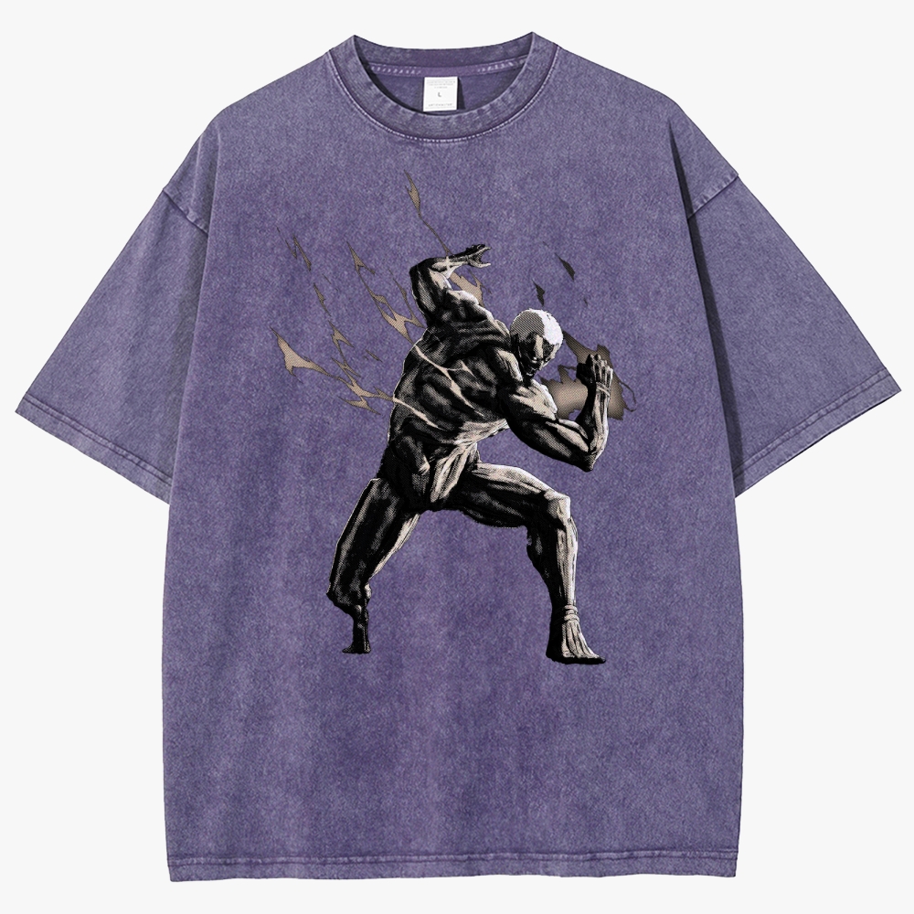 Attack On Titan Unisex Fit Washed T-Shirt