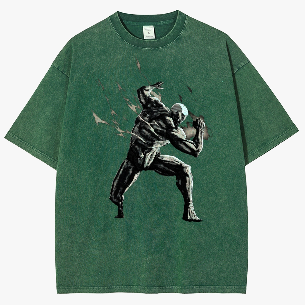 Attack On Titan Unisex Fit Washed T-Shirt