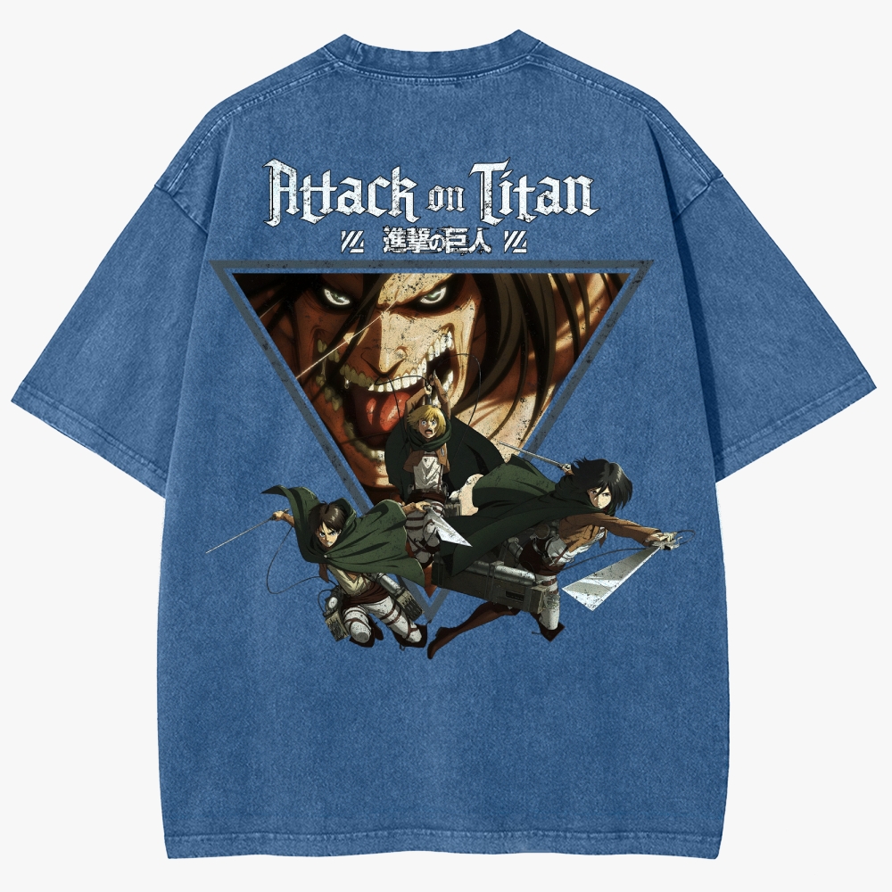 Atlack On Titan Unisex Fit Washed T-Shirt