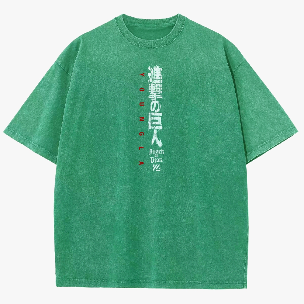 Atlack On Titan Unisex Fit Washed T-Shirt