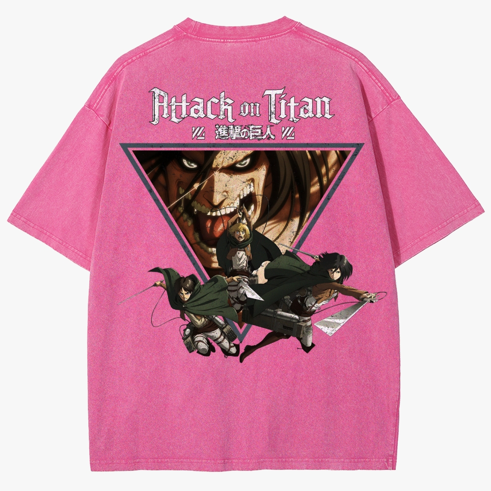 Atlack On Titan Unisex Fit Washed T-Shirt