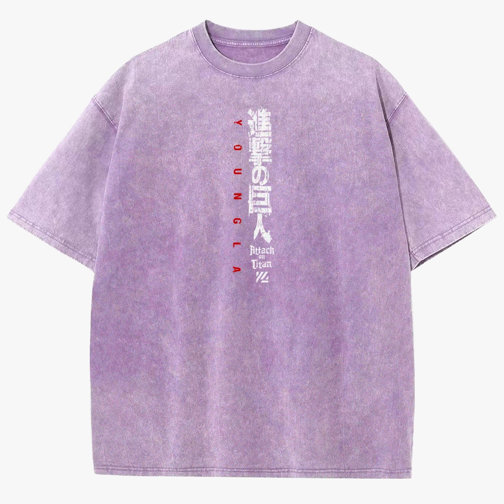 Atlack On Titan Unisex Fit Washed T-Shirt