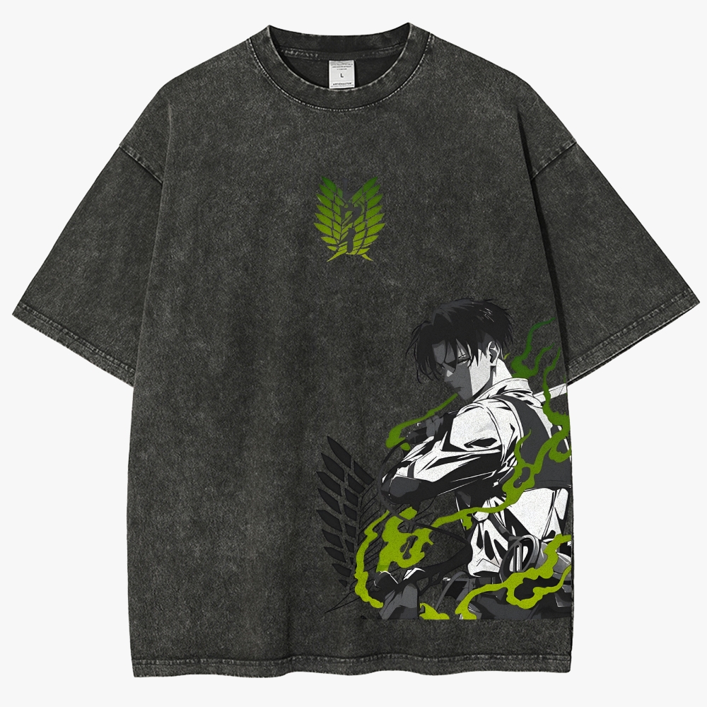 Atlack On Titan Unisex Fit Washed T-Shirt