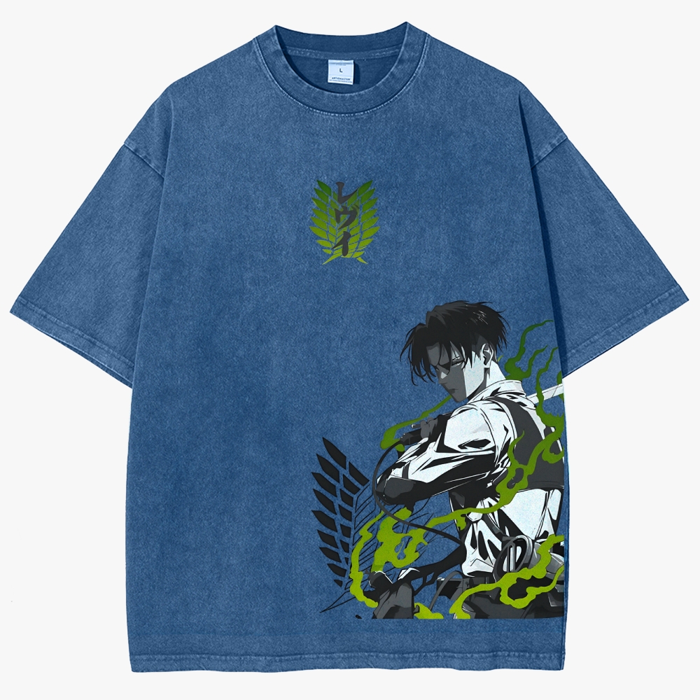 Atlack On Titan Unisex Fit Washed T-Shirt