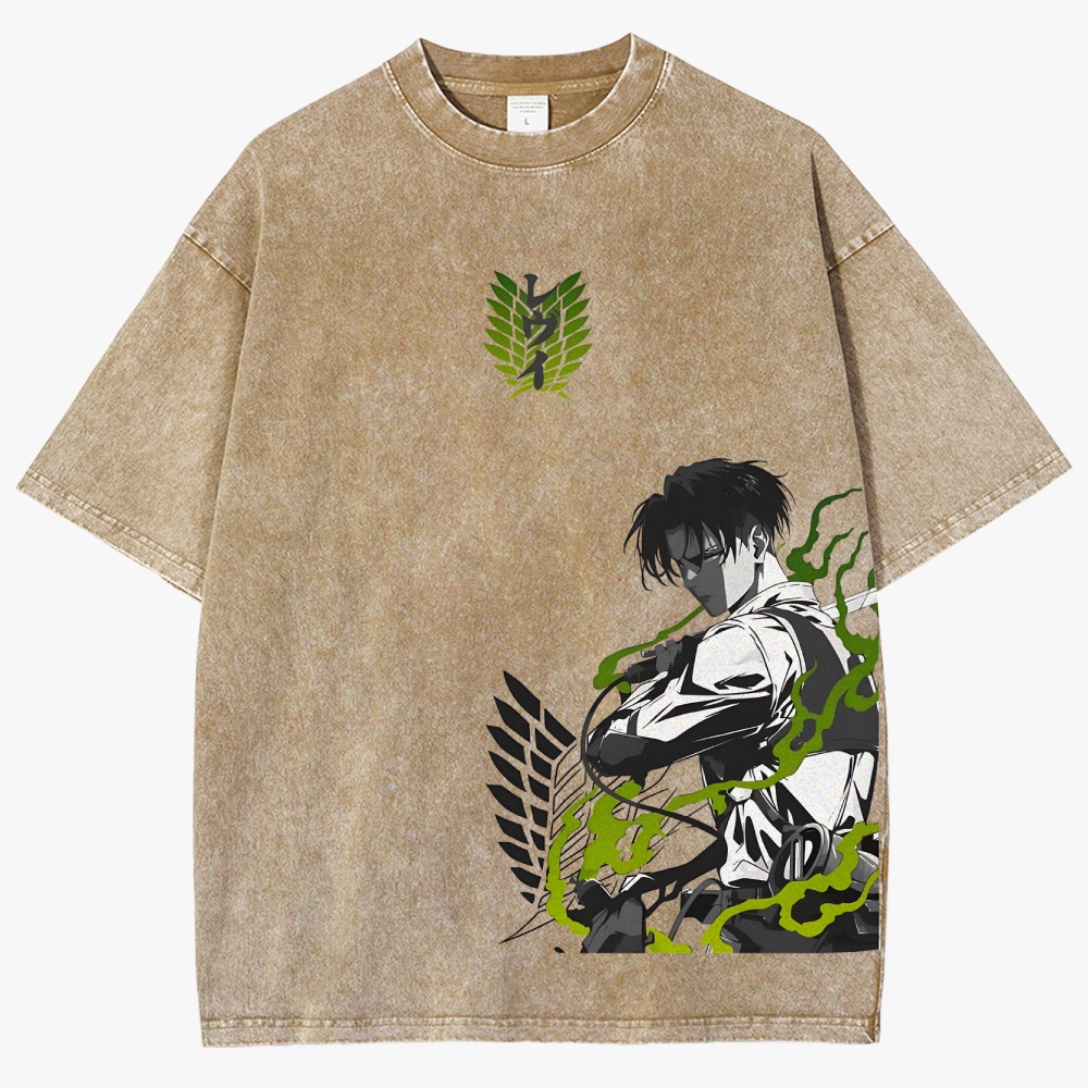 Atlack On Titan Unisex Fit Washed T-Shirt