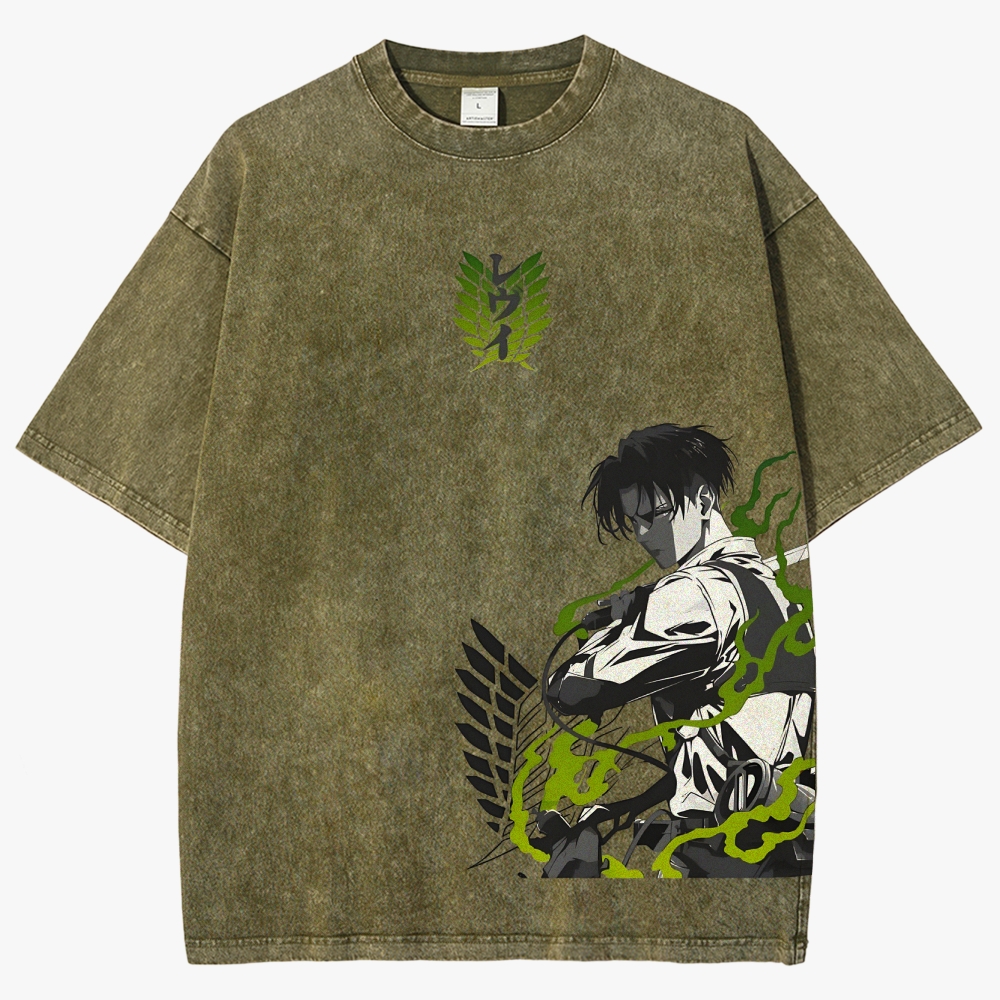 Atlack On Titan Unisex Fit Washed T-Shirt