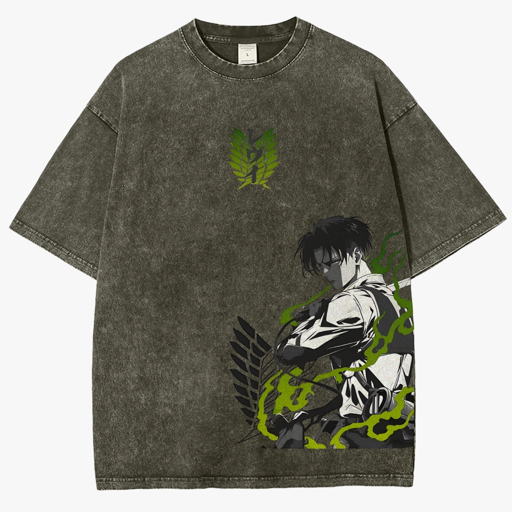 Atlack On Titan Unisex Fit Washed T-Shirt