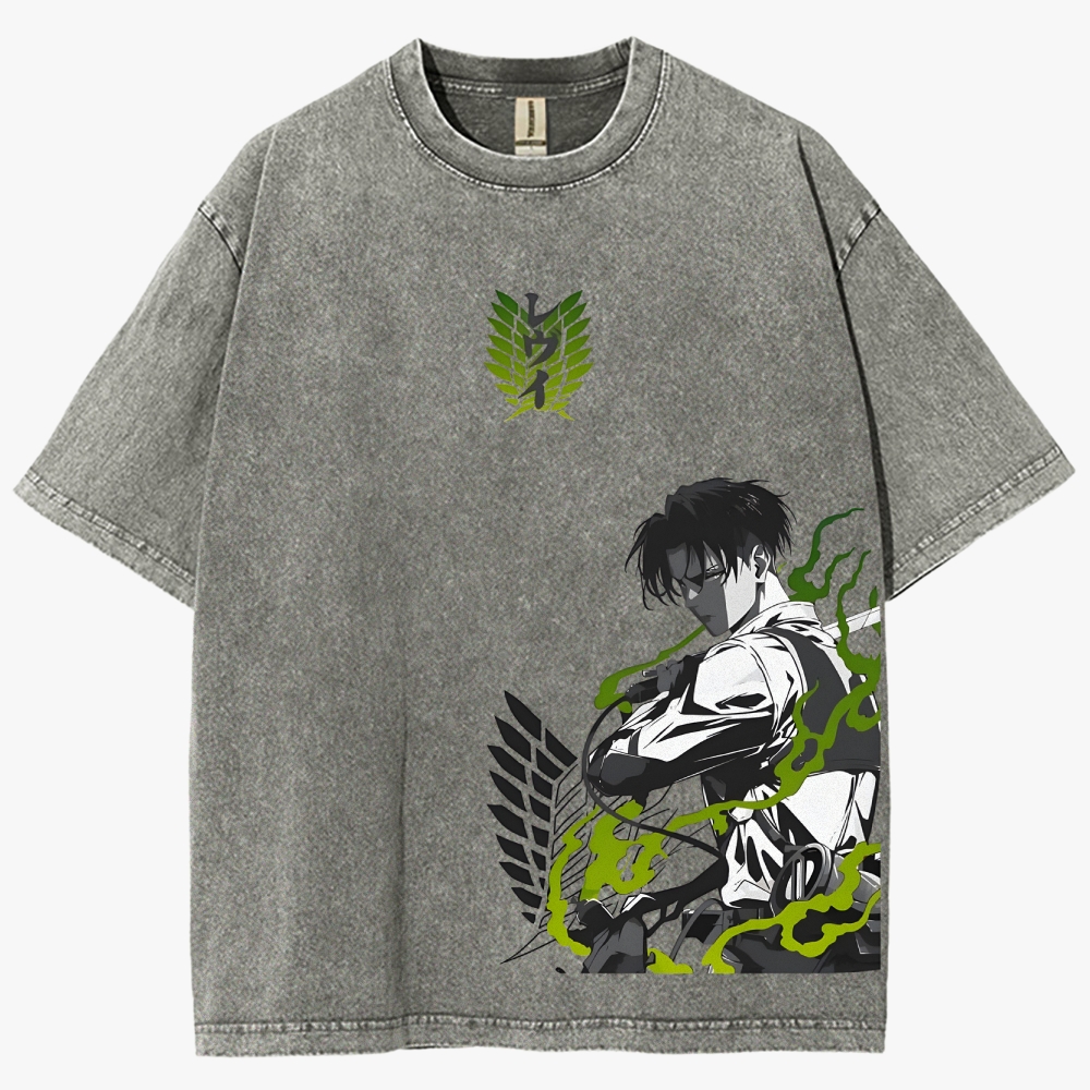 Atlack On Titan Unisex Fit Washed T-Shirt