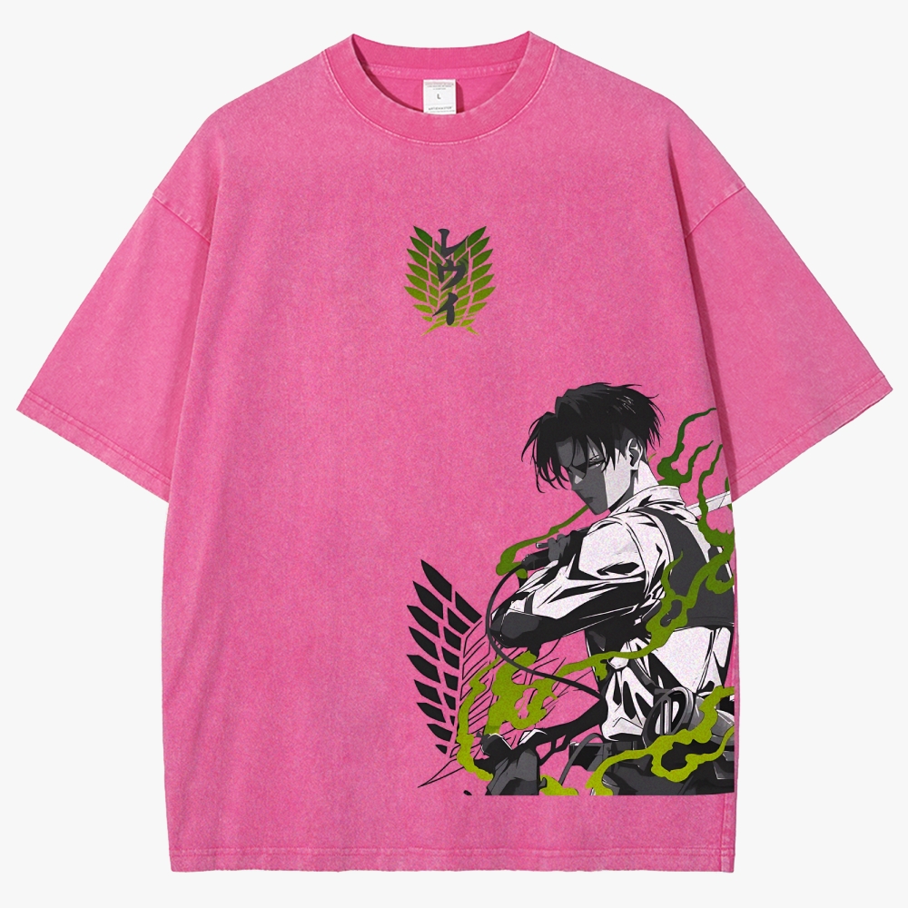 Atlack On Titan Unisex Fit Washed T-Shirt