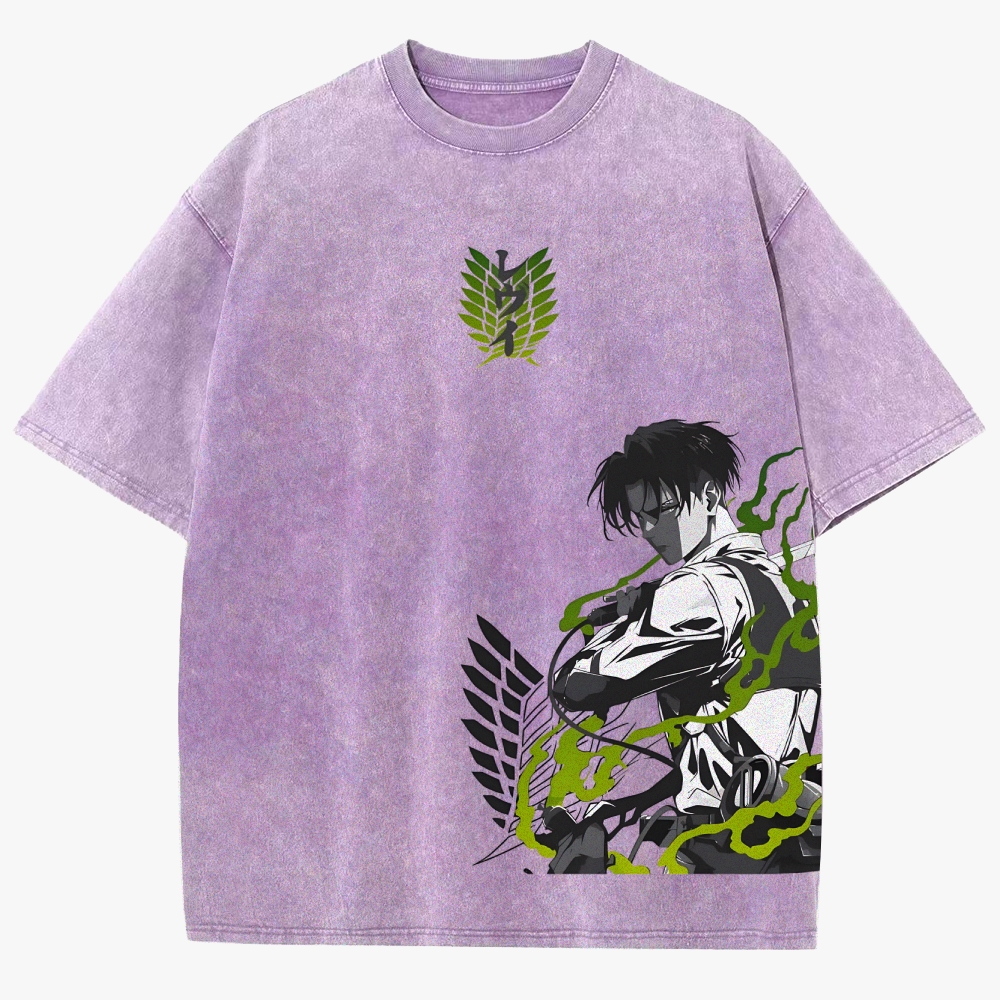 Atlack On Titan Unisex Fit Washed T-Shirt