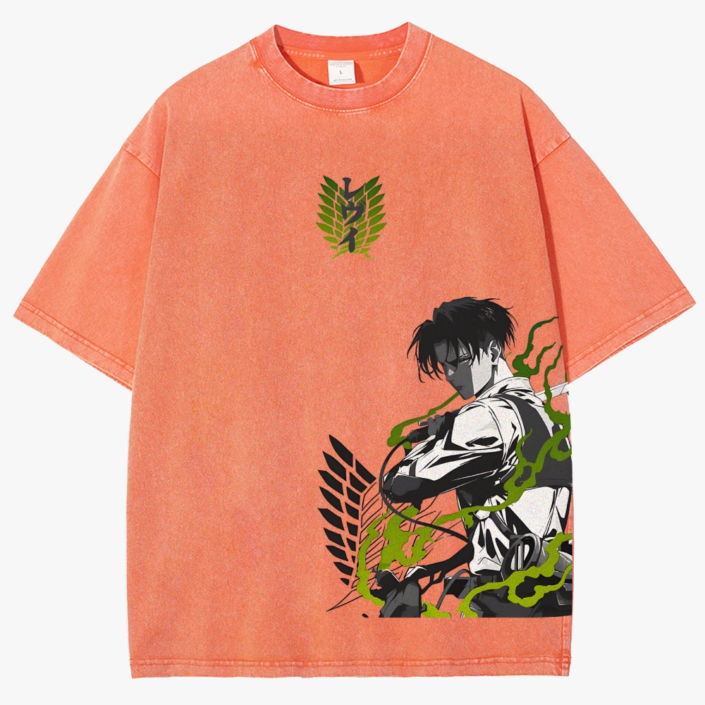 Atlack On Titan Unisex Fit Washed T-Shirt