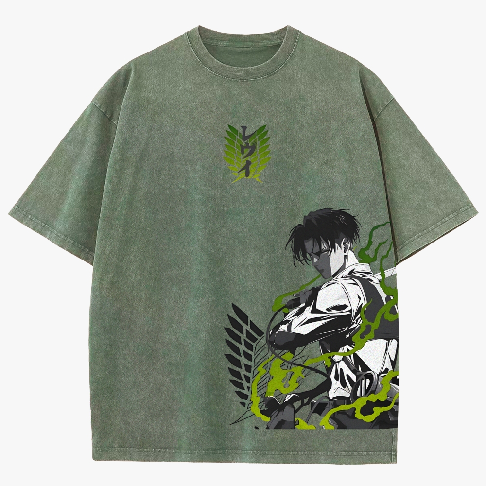 Atlack On Titan Unisex Fit Washed T-Shirt